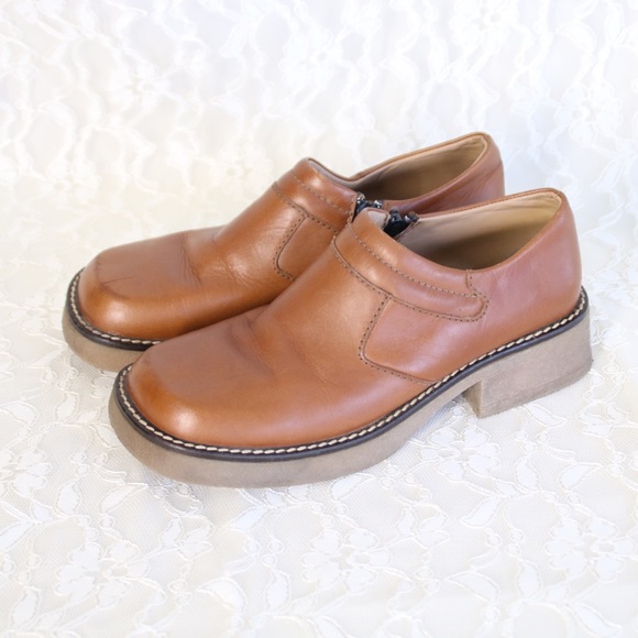 Donated destroyed Leather Moto Zip Shoes sz 38 - Picture 2 of 6